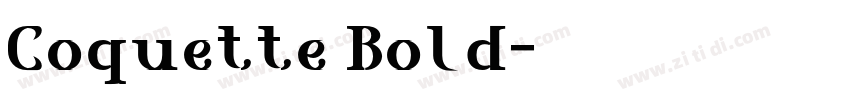 Coquette Bold字体转换